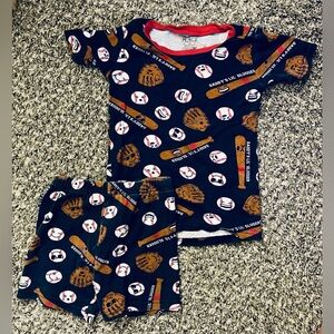 The children’s place baseball pajama shorts set